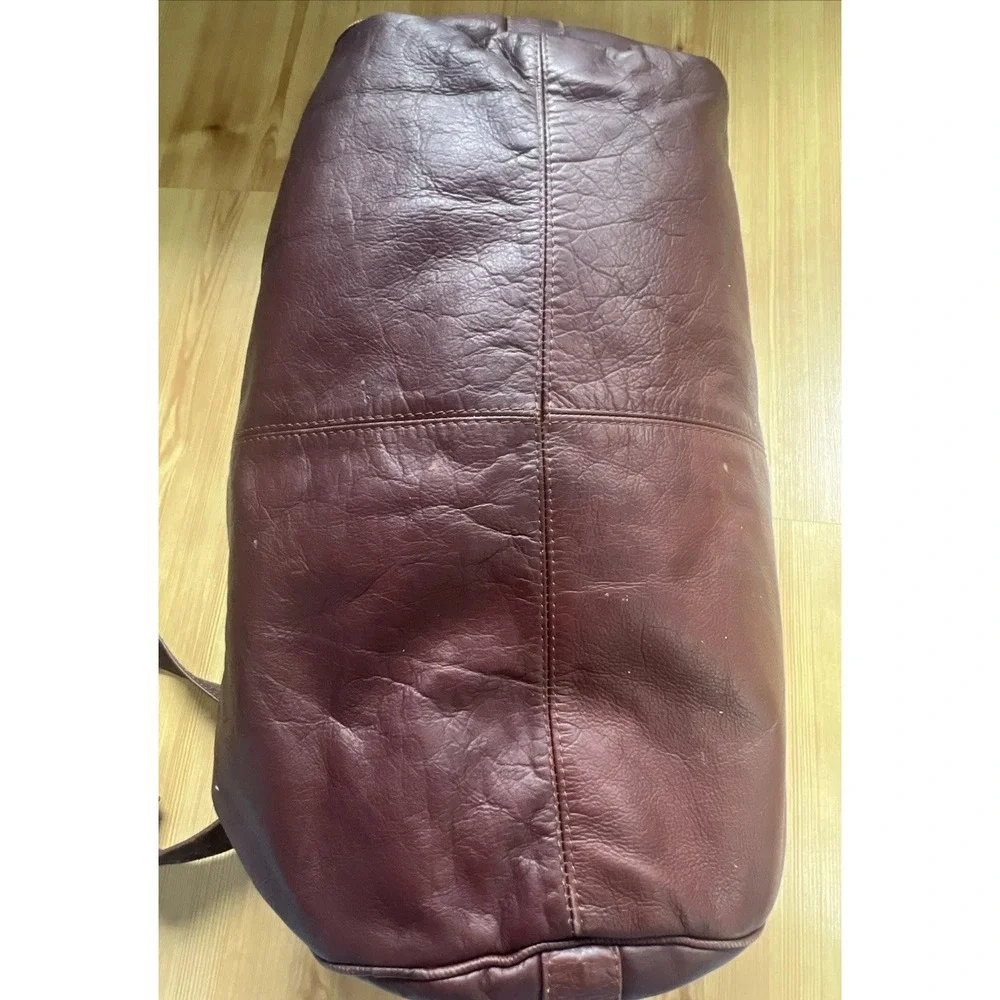 Vintage Brown Leather Duffel Bag Columbian Bags Co Hand Crafted Carry‎ On